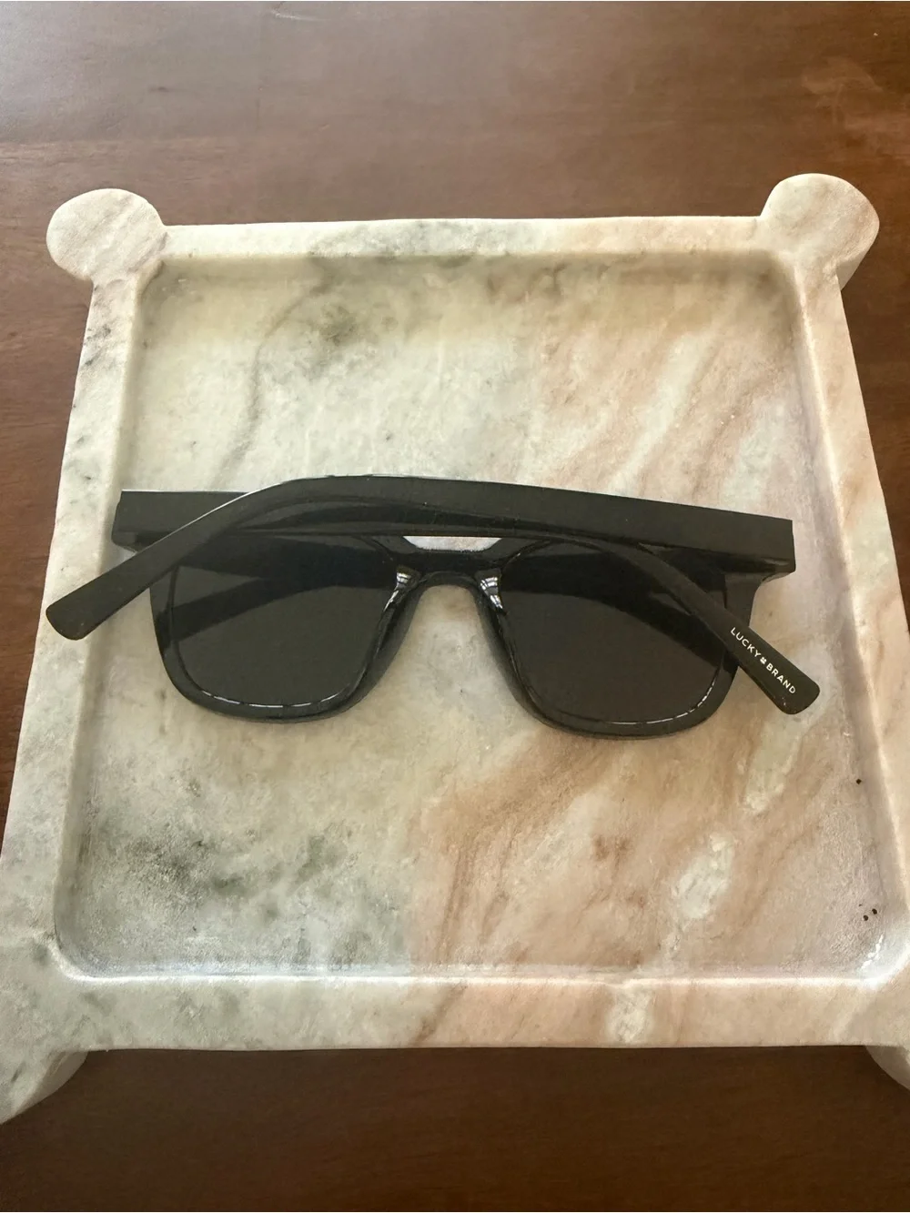 lucky brand Classic Black Square Frame Sunglasses
